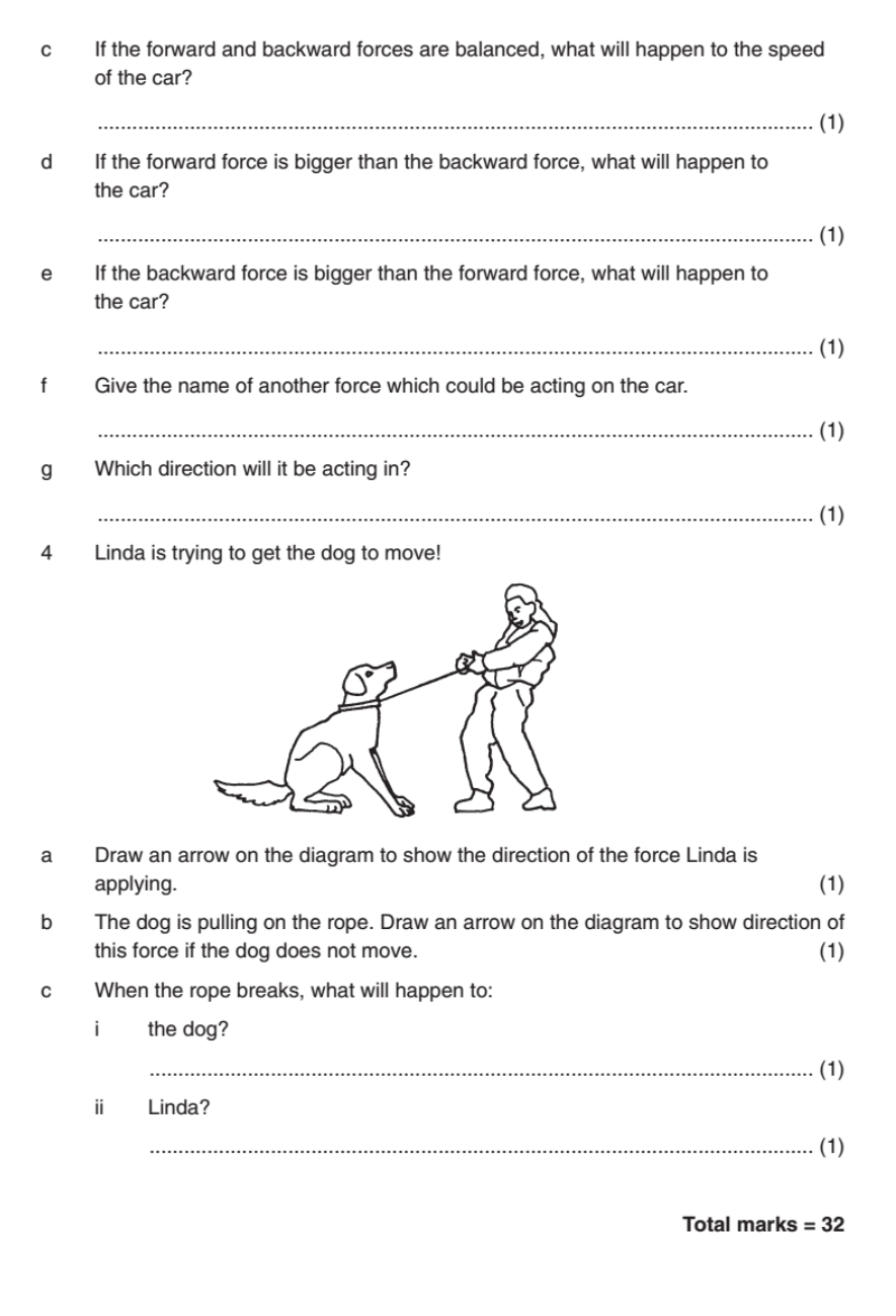 Balanced and unbalanced forces worksheet middle school